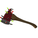 Пожарный топор с украшениями странного типа