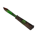 Health and Hell (Green) Knife (Well-Worn)