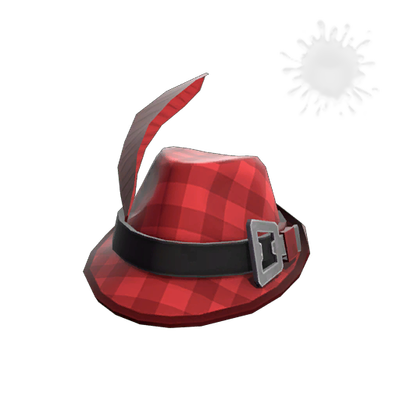 Тирольская тартановая шляпа необычного типа