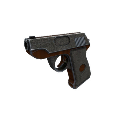 Damascus and Mahogany Пистолет (Немного поношенное) странного типа