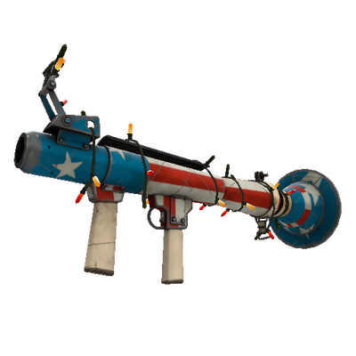 Strange Festivized Specialized Killstreak Freedom Wrapped Rocket Launcher (Well-Worn)
