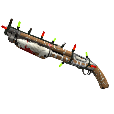 Strange Festivized Gingerbread Winner Shotgun (Well-Worn)